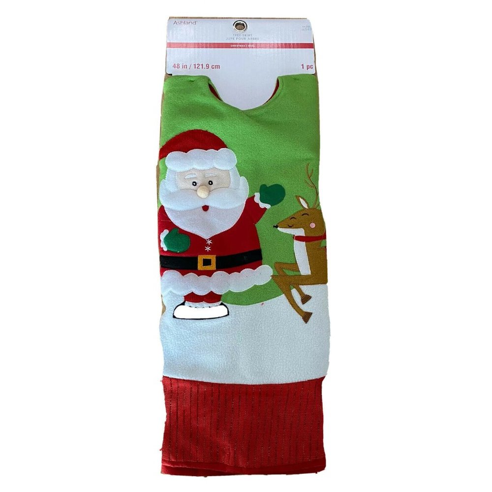 Ashland Tree Skirt Christmas 48" Santa Reindeer